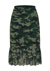 Only, Damen Rock, Khaki / Schwarz