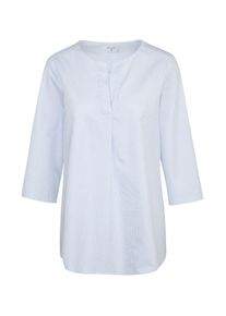 Seidensticker, Damen Bluse 'Schwarze Rose', Rauchblau / Weiß
