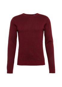 Tom Tailor, Herren Pullover, Burgunder / Schwarz