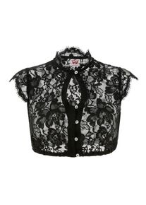 Spieth & Wensky SPIETH & WENSKY, Damen Dirndlbluse aus elastischer Spitze, Schwarz