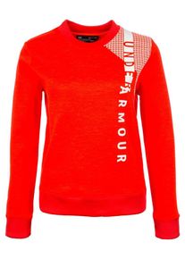 Under Armour, Damen ColdGear Trainingssweat, Neonrot / Weiß