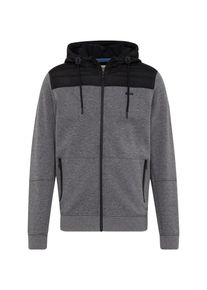 Esprit, Herren Sweatjacke 'quilt zipjkt', Dunkelgrau / Schwarz