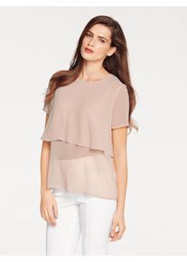 Heine, Damen Chiffonbluse, Rosa