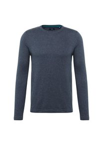 Tom Tailor, Herren Pullover 'structured crew-neck sweater', Blau