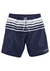 Kangaroos, Herren Badeshorts, Nachtblau / Wei&szlig;
