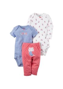 Carter's Carter`s, Mädchen Set Bodys +Hose, Blau / Pink / Rosa / Naturweiß