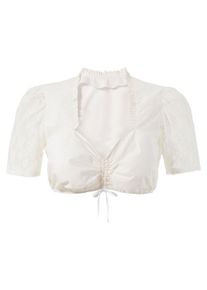 Love Nature, Damen Dirndlbluse mit herzförmiger Ausschnittform, Creme