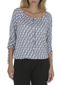 BETTY & CO Betty & Co, Damen Blusenshirt, Blau / Hellblau / Weiß
