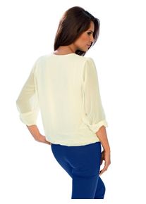 Heine, Damen Chiffonbluse, Eierschale
