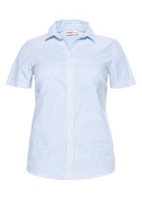 sheego Basic, Damen Bluse, Hellblau / Weiß