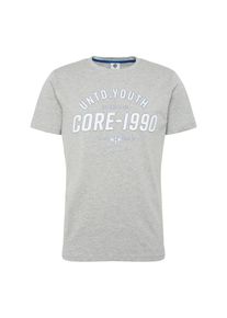 Jack & Jones JACK & JONES, Herren Shirt 'JCOINSIGHTER TEE SS CREW NECK', Graumeliert / Weiß
