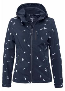 Kangaroos, Damen Softshelljacke, Marine / Weiß