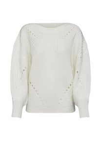 Vila, Damen Pullover 'VIVIEW KNIT BALLOON L/S TOP', Weiß