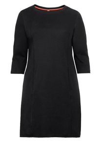 sheego Casual, Damen Sweatkleid, Schwarz