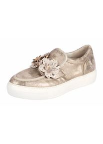 Gabor, Damen Slipper mit Bl&uuml;tenapplikation, Beige