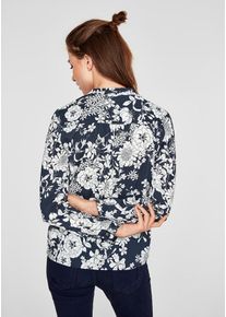 s.Oliver RED LABEL, Damen Leichte Tunika, Nachtblau / Weiß