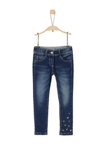 s.Oliver Junior, M&auml;dchen Stitching-Jeans, Blue Denim / Koralle / Wei&szlig;