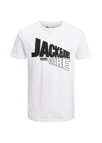 Jack & Jones JACK & JONES, Herren T-Shirt, Schwarz / Weiß