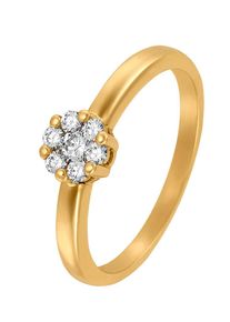 Christ, Damen Ring, Gold / Weiß
