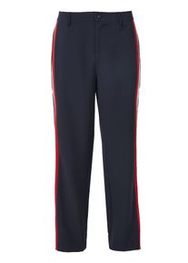 s.Oliver RED LABEL, Damen Hose, Blau / Nachtblau / Hellrot / Weiß
