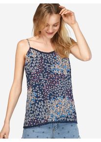 s.Oliver RED LABEL, Damen Blusentop, Navy / Mischfarben