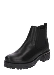 PS Poelman, Damen Chelsea-Boots mit Kettendetail, Schwarz