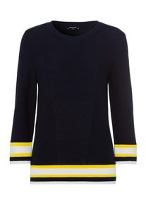 More & More MORE & MORE, Damen Pullover, Marine / Gelb / Wei&szlig;