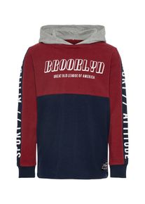 name it, Sweatshirt 'NKMRASMUS', Grau / Weinrot