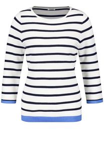 Gerry Weber, Damen Pullover, Nachtblau / Royalblau / Wei&szlig;