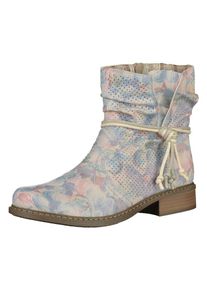 Rieker, Damen Boots, Creme / Hellblau / Rosa