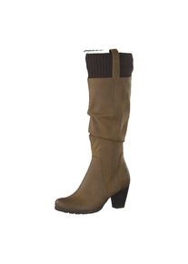 Marco Tozzi, Damen Stiefel, Brokat / Dunkelbraun