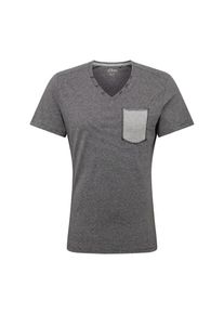 s.Oliver RED LABEL, Herren Shirt, Grau / Schwarzmeliert
