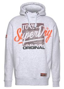 Superdry, Herren Sweatshirt, Hellgrau / Beere / Orangerot / Schwarz