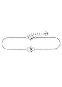 CAI Caï, Damen Armband 'love, Herz, star cut', Silber