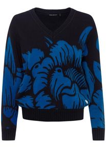 G-Star Raw, Damen Pullover 'Sangona flower', Dunkelblau / Schwarz