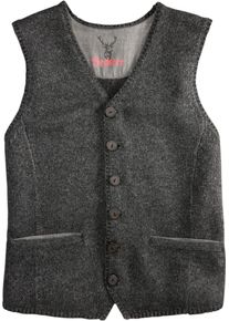 Spieth & Wensky SPIETH & WENSKY, Herren Beckert Trachtengilet mit Knopfleiste, Dunkelgrau