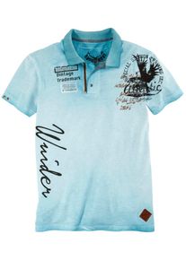 Marjo, Herren Trachtenshirt mit Printdesigns, T&uuml;rkis / Braun