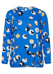 JUNAROSE, Damen Langarmbluse, Blau / Mischfarben