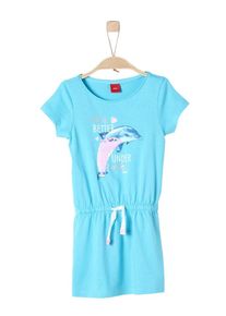s.Oliver Junior, Mädchen Jerseykleid, Aqua / Silber / Weiß