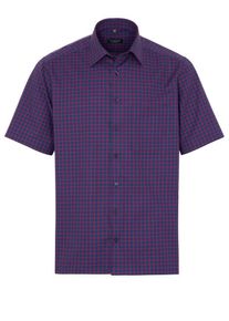 Eterna, Herren Hemd, Blau / Rot