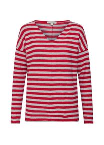 comma, Damen Pullover, Grau / Pink