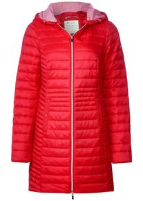 Street One, Damen Mantel, Rot / Wei&szlig;