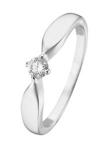 Christ, Damen Diamonds Ring '60049769', Silber / Wei&szlig;
