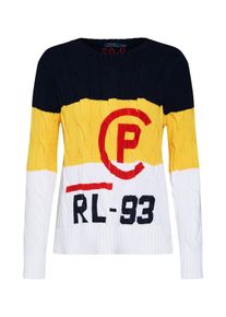 Polo Ralph Lauren, Damen Pullover, Navy / Gelb / Rot / Weiß