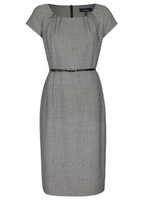 Daniel Hechter, Damen Kleid, Dunkelgrau / Weiß