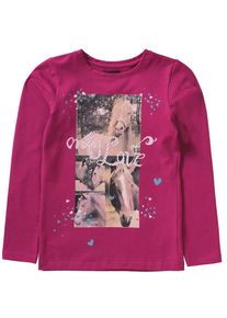 HORKA, M&auml;dchen Shirt, Hellbeige / T&uuml;rkis / Cyclam / Wei&szlig;