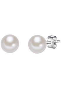Valero Pearls, Damen Perlen-Ohrstecker mit Süßwasser-Zuchtperlen, Silber