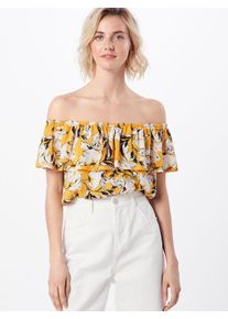 Ichi, Damen Bluse 'MARRAKECH', Gelb / Schwarz / Wei&szlig;