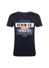 Tom Tailor Denim, Herren Shirt 'NOS T-shirt with print T-Shirt 1/2', Dunkelblau