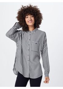 Review, Damen Bluse 'DECONSTR STRIPE', Schwarz / Wei&szlig;